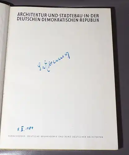 Architektur und Städtebau in der Deutschen Demokratischen Republik 1959 Buch