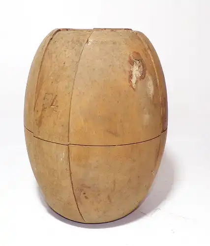 Alte Holzform wohl für Kürschner Muff Handwärmer 
