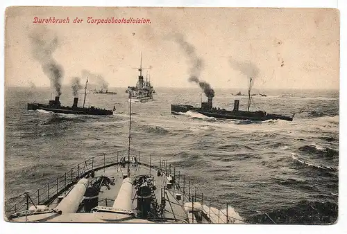Ak Durchbruch der Torpedobootdeivision