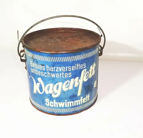 Alte Blechdose Wagenfett Schwimmfett Pig Kfz Garage Deko Oldtimer Vintage