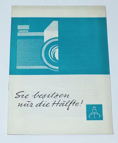 Pentacon Zubehör Prospekt VEB Kamera und Kinowerke Dresden 1960