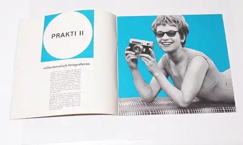 Prospekt Pentacon Prakti II 24 x 36 mm Fotoapparat Kamera DDR 1963