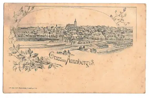 Vorläufer Ak Gruss aus Annaberg i. S. um 1895 