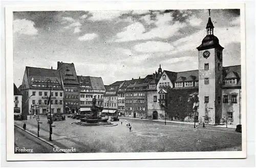 Ak Freiberg Obermarkt Geschke Sammel Postkarte