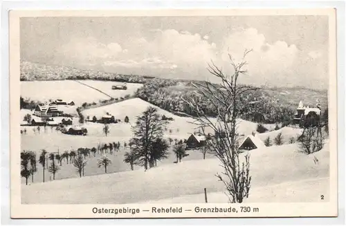Ak Ostererzgebirge Rehefeld Grenzbaude um 1910 Sachsen 