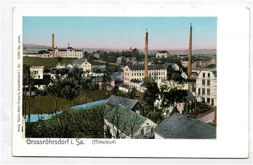 Litho Ak Grosssröhrsdorf Sachsen Mitteldorf um 1910