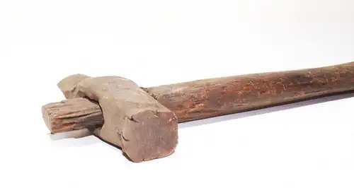 Alter Schmiedehammer Eisen Holz Handgeschmiedeter Hammer 