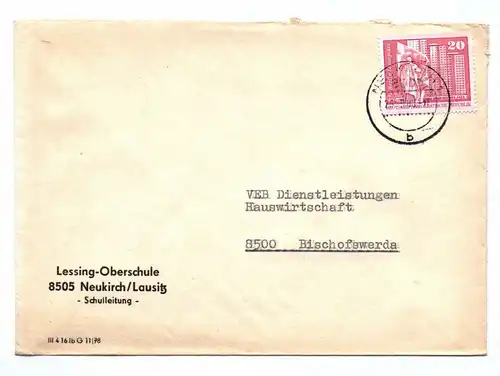 Brief DDR 1983 Lessing Oberschule Neukirch Lausitz Schulleitung