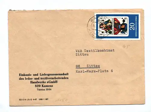Brief Einkaufs Liefergenossenschaft 1968 DDR Kamenz