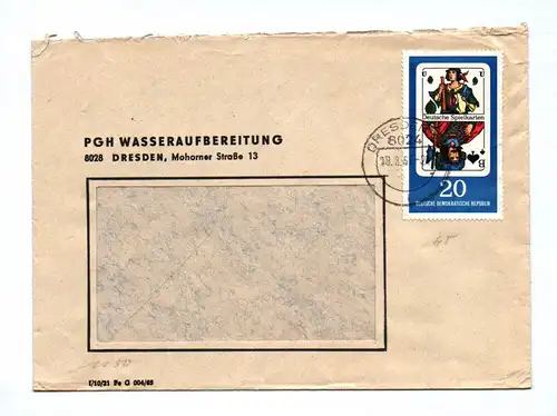 Brief PGH Wasseraufbereitung Dresden 1967 DDR