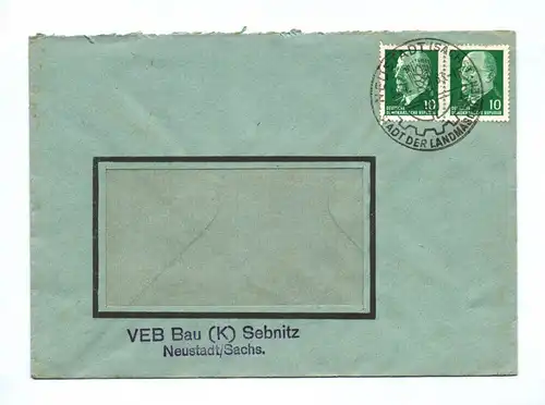 Brief VEB Bau Sebnitz Neustadt Sachsen DDR 1963