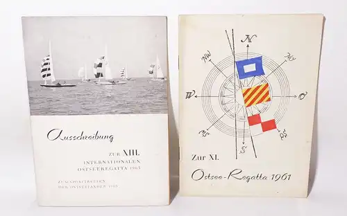 Ostseeregatta Nachlass Abzeichen Wimpel Programme DDR Bordbuch 