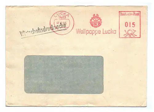 Wirtschaftsdrucksache VEB Wellpappe Lucka 1986 DDR