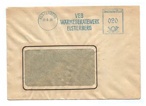 Brief VEB Wärmegerätewerk Elsterberg 1955 DDR