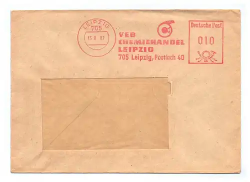 Brief 1967 DDR VEB Chemiehandel Leipzig