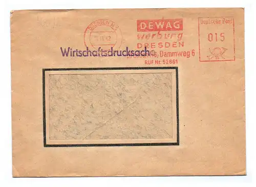 Wirtschaftsdrucksache 1962 DEWAG Werbung Dresden DDR