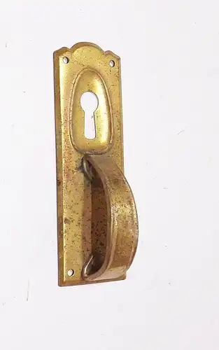 Alter Jugendstil Möbelgriff Möbelbeschlag Schlüsselloch um 1900 Messing