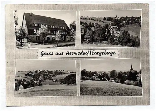 Ak Gruß aus Hermsdorf Erzgebirge DDR