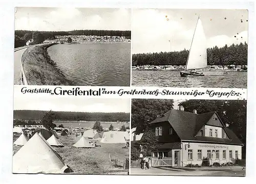 Ak gaststätte Greifenthal am Greifenbach DDR 1979 Stauweiher Geyer Erzgebirge