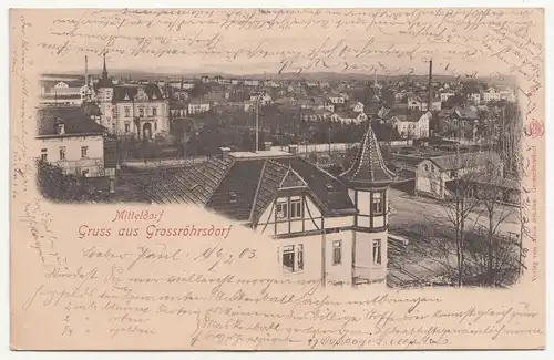 Litho Ak Gruss aus Grossröhrsdorf Mitteldorf 1903
