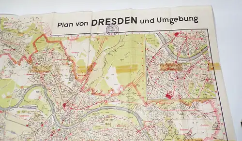 Dresdner Straßen und Verkehrsbuch 1938 1939 mit Stadtplan