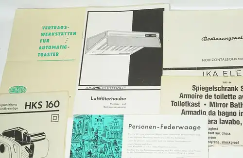 Konvolut DDR Gebrauchsanweisungen Bedienungsanleitungen Garantiescheine Papiere