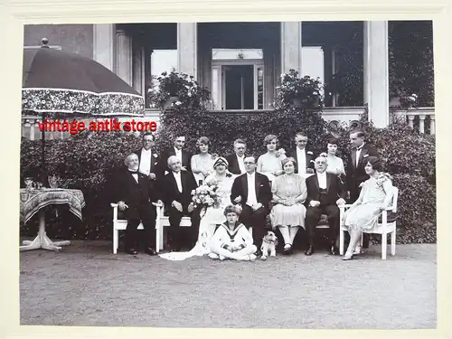 2 x Foto Villa Radebeul Hochzeitsgesellschaft um 1910 Buttchereit Fotografie 