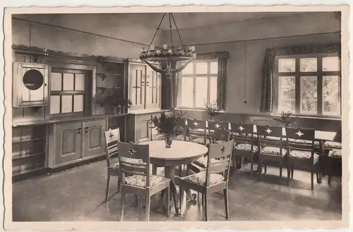 Ak Walderholungsstätte Zwickau Sa. Innenansicht Aufenthaltsraum 1937 (A3255