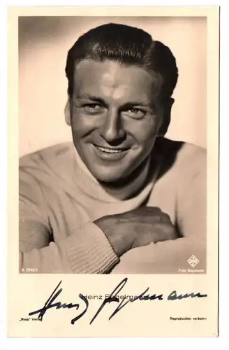 Autogramm Ak Heinz Engelmann Schauspieler Ufa 1940er Ross Verlag