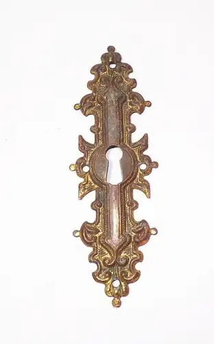 Alter Messing Möbelbeschlag Schrank Schlüsselloch um 1900 