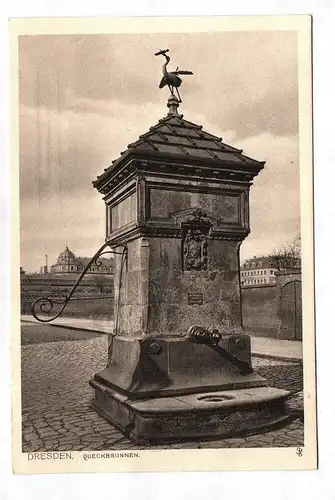 Ak Postkarte Sachsen Dresden Queckbrunnen