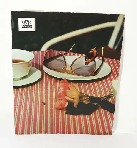 ROW Rathenow Pappschild Brille Optiker DDR Vintage Sammler 