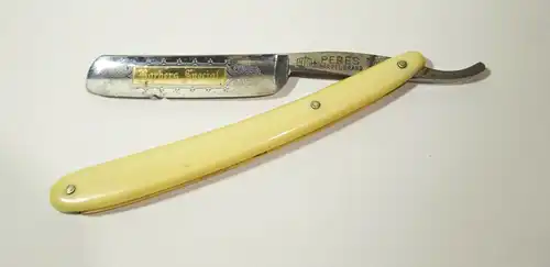 Altes Rasiermesser Peres Barrel Brand Barbers Special vor 1945 razor !