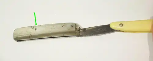 Altes Rasiermesser Peres Barrel Brand Barbers Special vor 1945 razor !