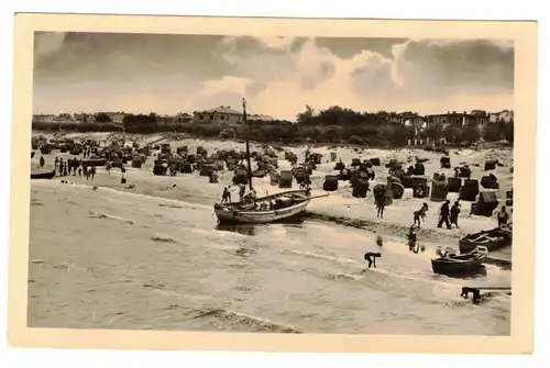 Ak Seebad Ahlbeck Strandleben 1953  (A4162
