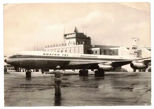 Ak Flughafen Frankfurt / Main Rhein-Main 1960 Boeing 707  (A4155