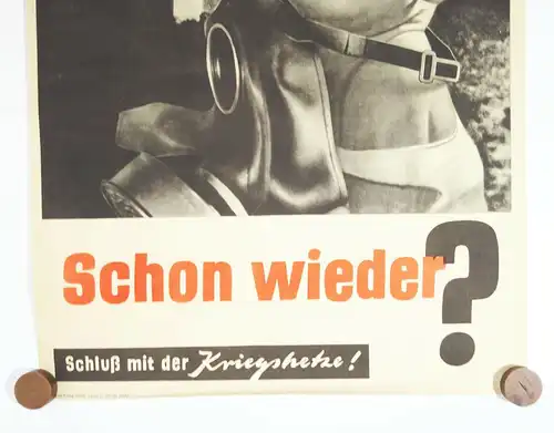 Plakat SMAD Schon wieder ? Schluß mit der Kriegshetze ? wohl Heartfield um 1945