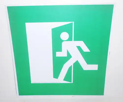 DDR Kunststoff Hinweisschild Warnschild NOTAUSGANG Exit  Loft Deko Fluchtweg 