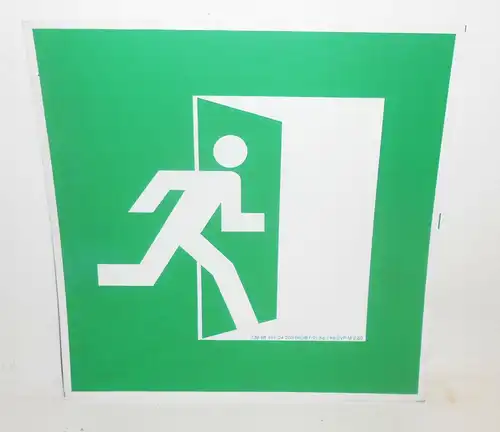 DDR Kunststoff Hinweisschild Warnschild NOTAUSGANG Exit  Loft Deko Fluchtweg 