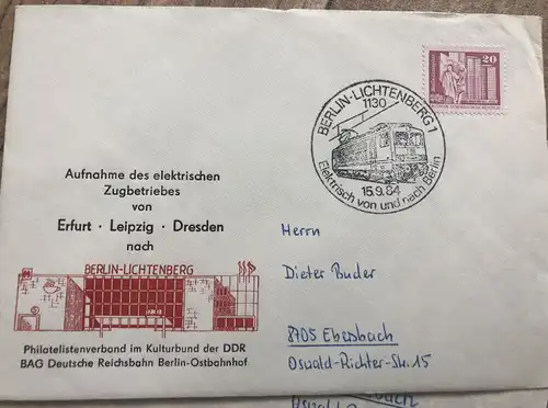 Konvolut Briefe DDR Bahnpost Brief 10 Stück Eisenbahn Post