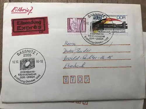 Konvolut Briefe DDR Bahnpost Brief 10 Stück Eisenbahn Post