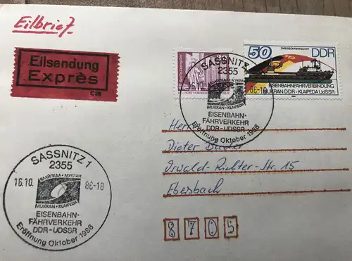 Konvolut Briefe DDR Bahnpost Brief 10 Stück Eisenbahn Post