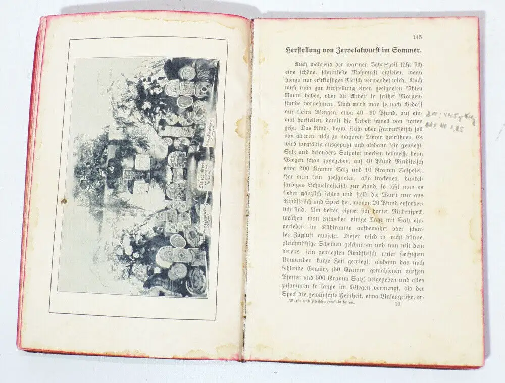 Süd und Mitteldeutsche Wurst u Fleischwaren Fabrikation 1913 Metzger Fleischer 2
