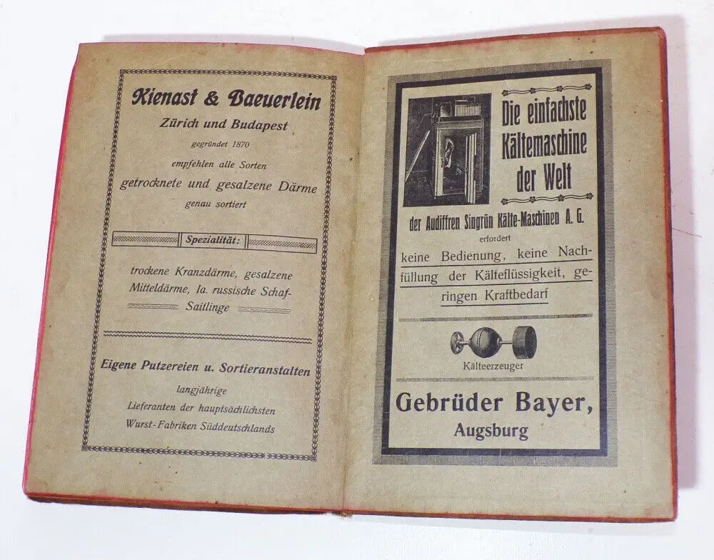 Süd und Mitteldeutsche Wurst u Fleischwaren Fabrikation 1913 Metzger Fleischer 4