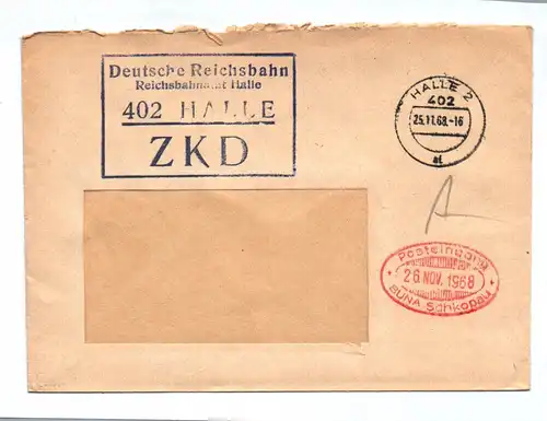 Brief ZKD Deutsche Reichsbahn Halle 1968
