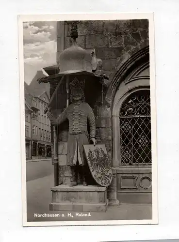 Ak Nordhausen a. H., Roland die tausendjährige Stadt am Harz