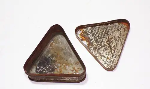 Alte Blechdose Recresal Dreiecksdose Präparat Medizin vintage Sammler
