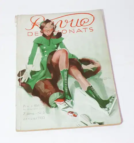 Revue des Monats Nr 3 Januar 1933 Zeitschrift Akt Mode Art Deco