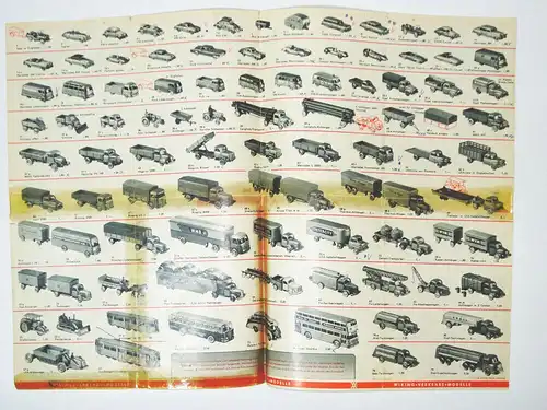 Prospekt Wiking Verkehrsmodelle 1961 Bild Preisliste 