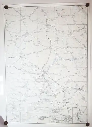 Reichsbahndirektionsbezirk Magdeburg 1988 Schienennetz Karte